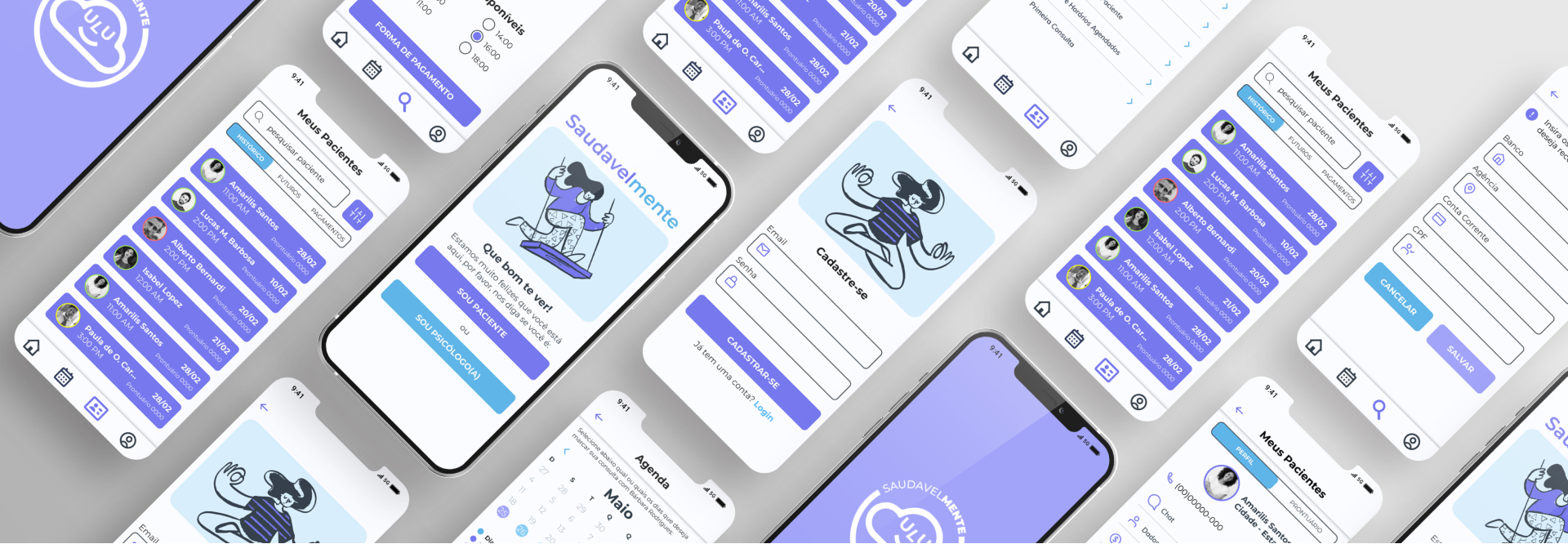 Hero image heathy mind app's mockups